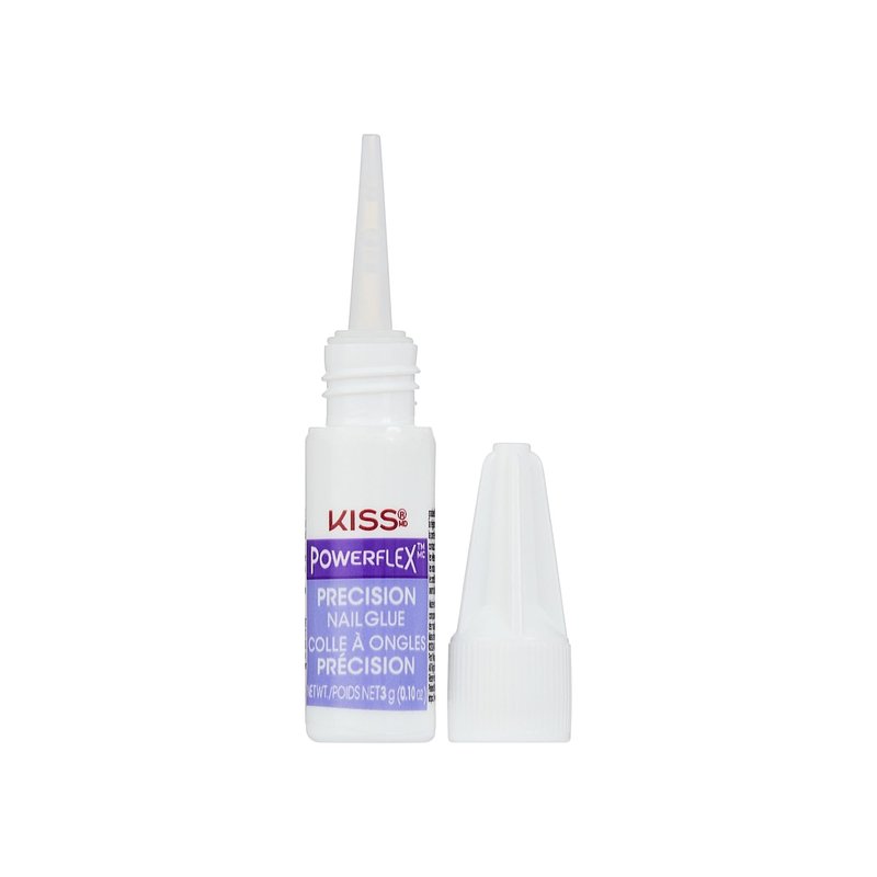KISS Powerflex Precision Nail Glue, Instant Drying Nail Adhesive Bonds In Seconds, Ultra Hold Flex Formula, Point Tip Nozzle For Perfect Application of Artificial Nails & Natural Nail Repair, 0.10 Oz.