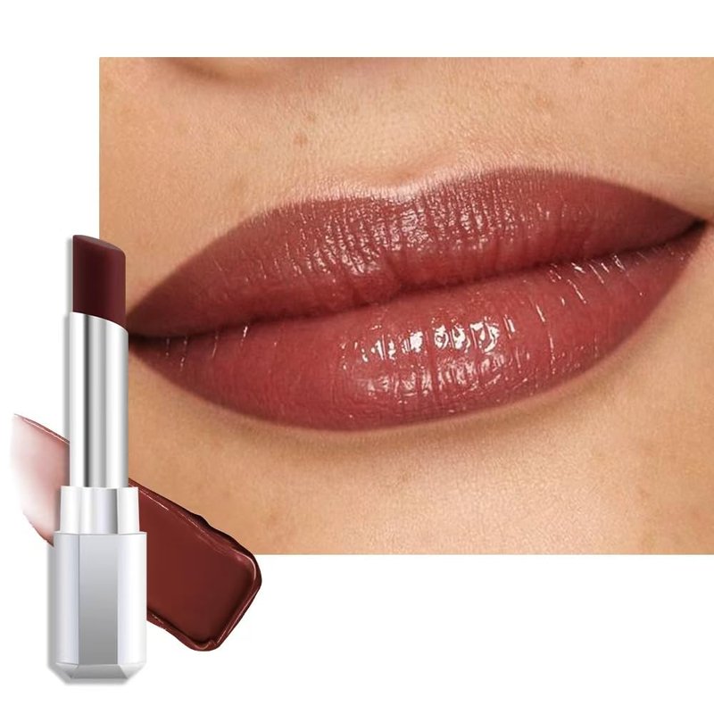 evpct Brown Honey Lipstick Tinted Lip Balm, Moisturizing Tinted Lip Oil Stick Lipstick for Older Women, Sheer Lightweight Hydrating Nourishing Shine Glossy Tinted Lip Color Gloss Tint Stain, 00 Brown