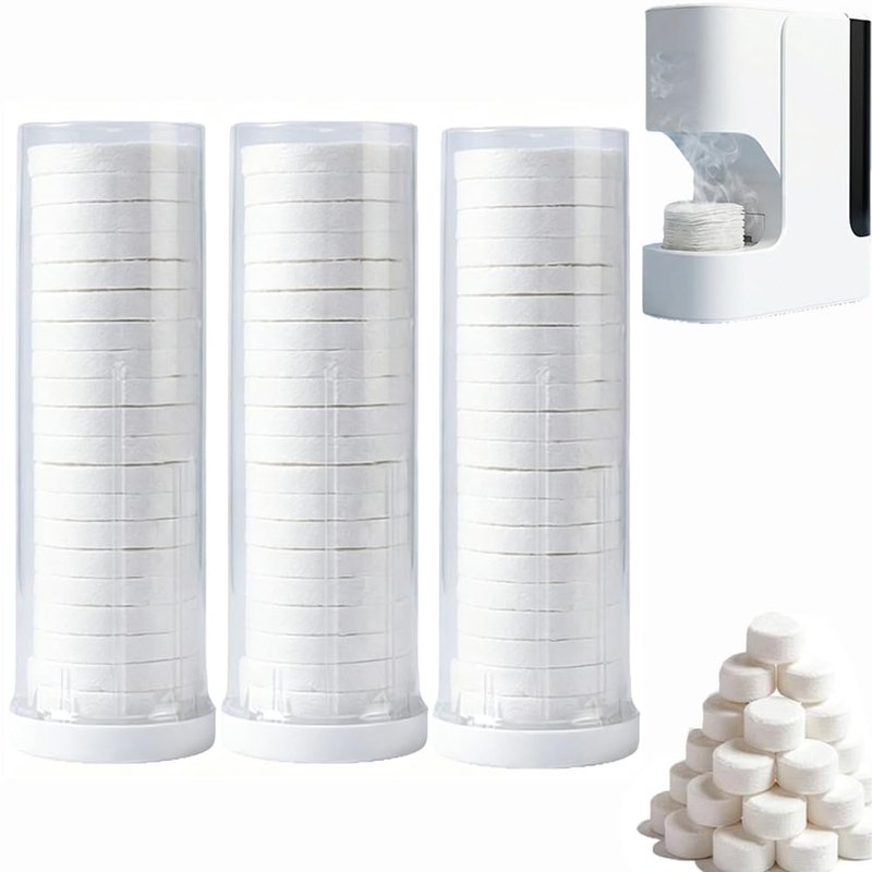 Hot Face Towel Refills, Disposable Compressed Face Towel for Smart Hot Facial Towel Warmer-60/80/120/180 Pcs Options, 20pcs per Roll (60 Pcs)