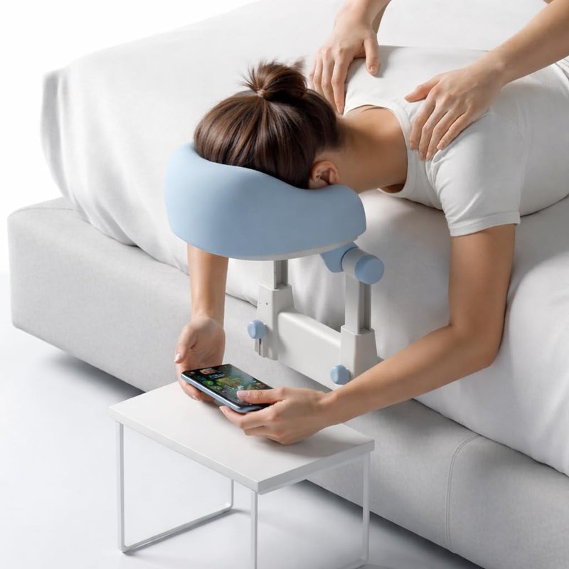 Adjustable Massage Headrest for Bed - Portable Face Cradle for Home & Spa | Ideal for Eye Surgery Recovery