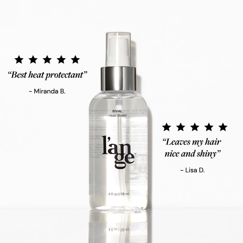 L'ANGE HAIR Rival Heat Shield | Heat Protection Spray for Hair | Prevents Frizz and UV Damage | Lightweight Thermal Protectant Spray | Adds Shine with Nourishing Oils and Keratin | 4 oz Bottle