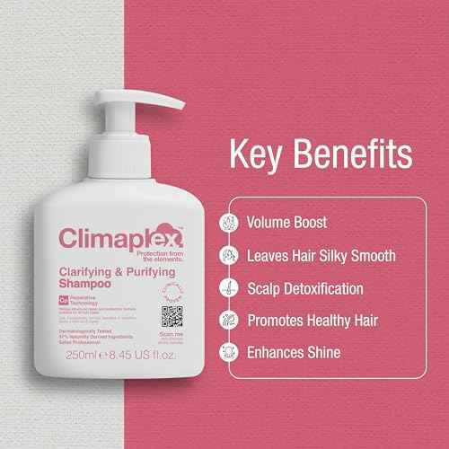 Climaplex Clarifying and Purifying Shampoo - Refreshing and Soothing Properties - Perfect for Deeply Cleansing and Detoxifying Your Scalp - Adds Shine and Volume - Provides Healthy Growth - 8.45 oz