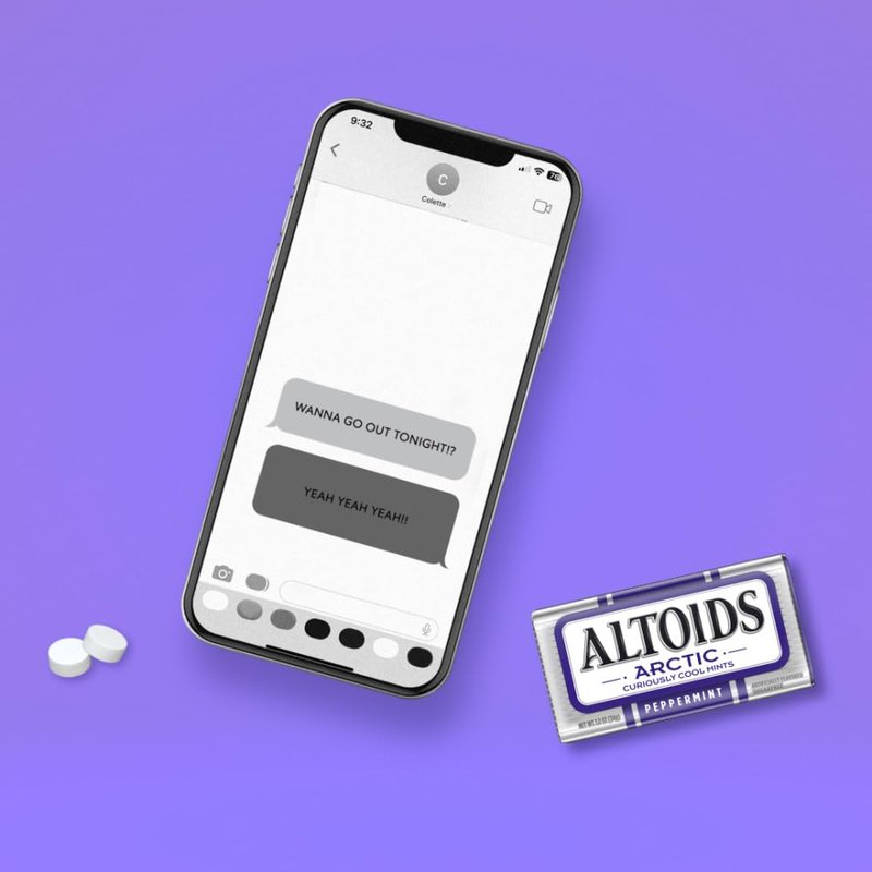 ALTOIDS Arctic Peppermint Breath Mints Hard Candy Bulk, 1.2 oz Tin (Pack of 8)