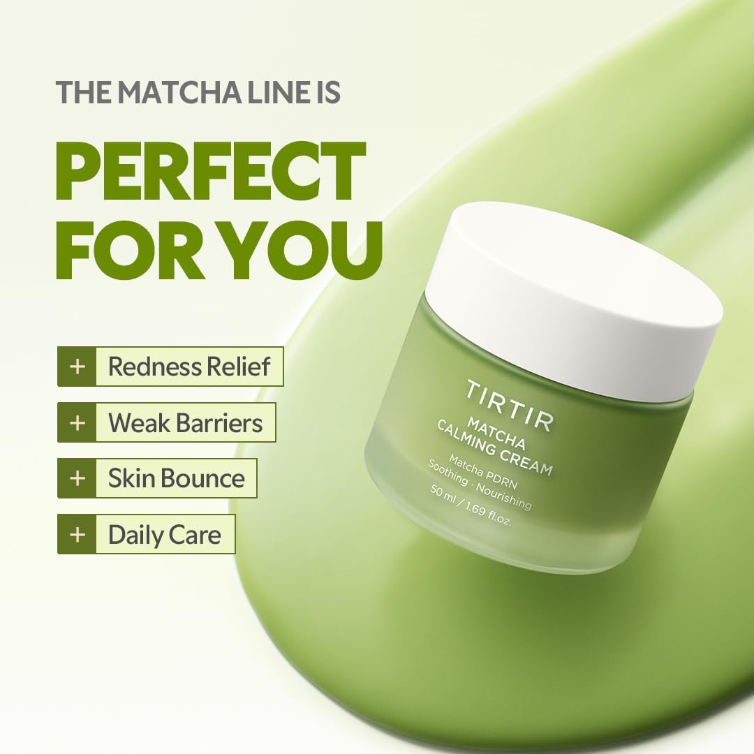 TIRTIR Matcha PDRN Duo - Korean Skincare Bundle for Redness Relief & Hydration | Sensitive Skin Care