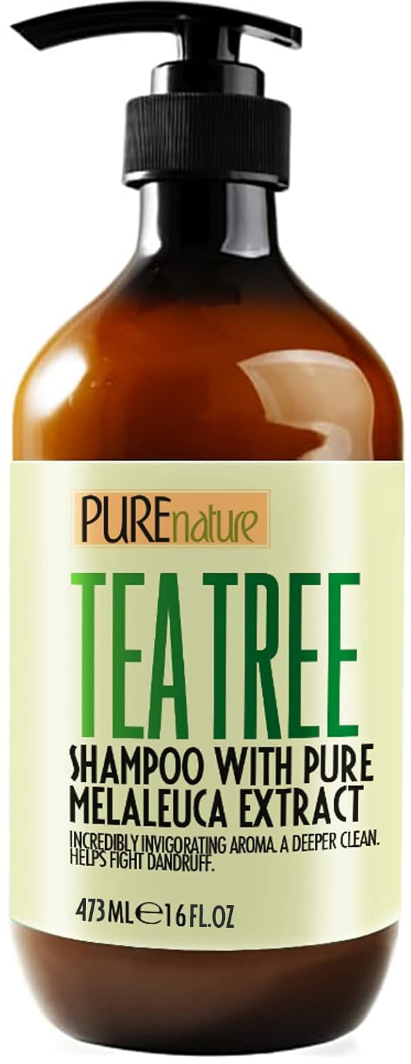 Tea Tree Shampoo - Sulfate Free, Anti Dandruff Deep Cleanse for Oily and Itchy Scalp - Buildup Remover - Professional Oily Hair Salon Formula - Paraben Free Shampoo for Women and Men - 16 Fl Oz