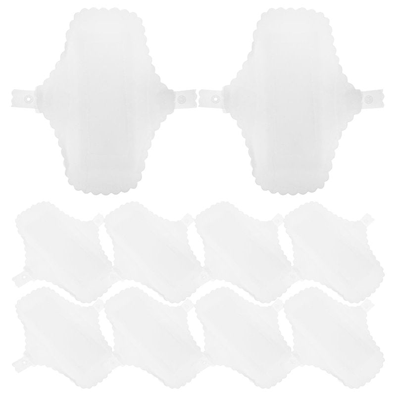 GLEAVI Reusable Menstrual Pads for Women and Girls - 10 Washable Cotton Cloth Period Pads with Ultra-Thin Leak Protection and Elegant Lace Trim 6.69X5.11 Inches
