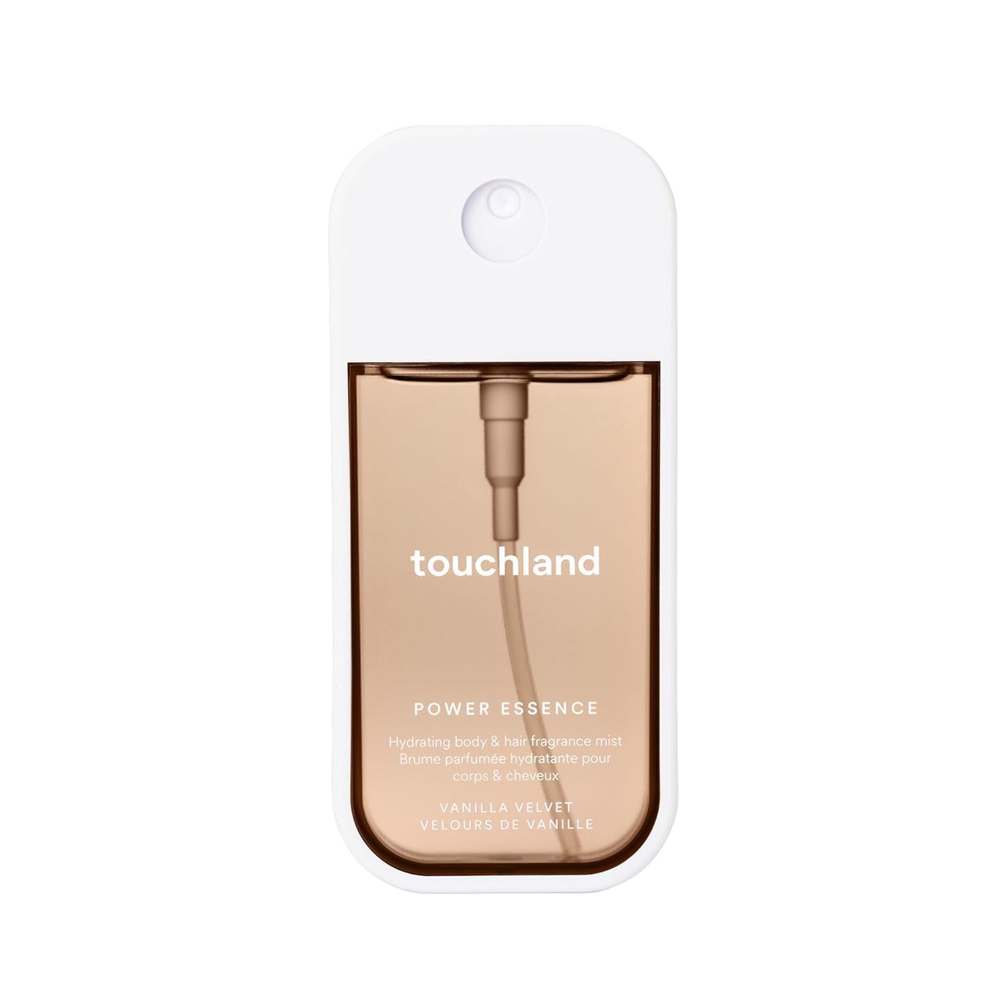 Touchland Hydrating Body & Hair Fragrance Mist - Vanilla Velvet | 2 FL OZ Travel Size Perfume Spray with Notes of Vanilla, Fresh Muguet & Creamy Almond