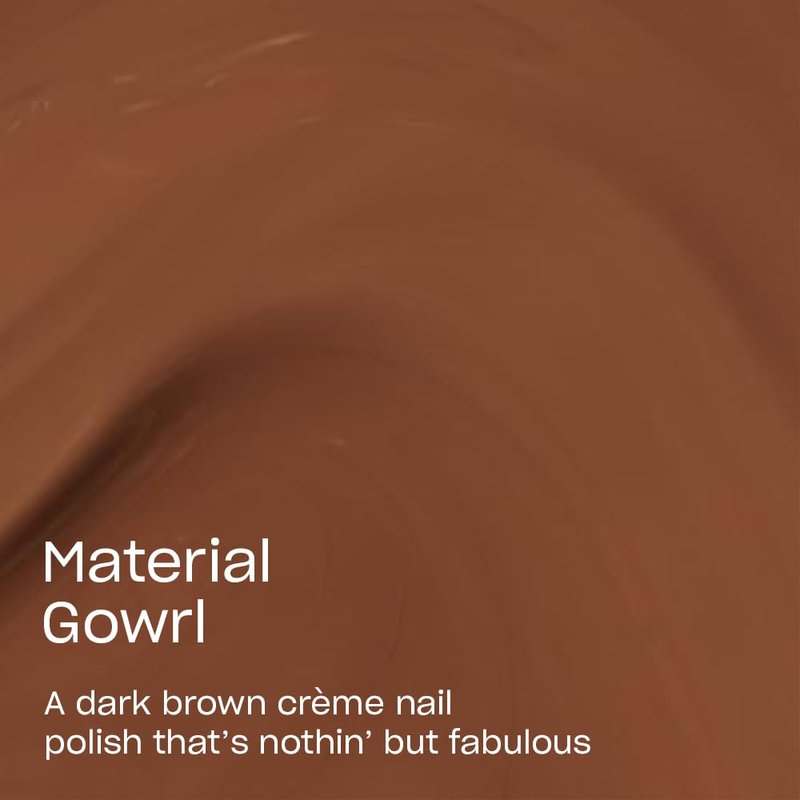 OPI Nail Lacquer Material Gowrl | Opaque Dark Brown Crème Chip Resistant Nail Polish Your Way Collection