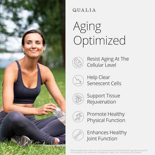 QUALIA LIFE SCIENCES Senolytic Supplement, Fisetin, Quercetin, Piperlongumin & More, Aging Supplement - Supports Optimal Cell Repair & Rejuvenation, Naturally Eliminate Zombie Cells, 1 Month Supply