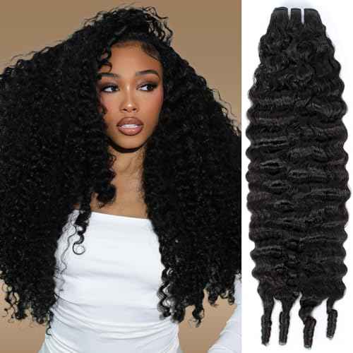 Burmese Curly Bundles Human Hair 24 Inches 100% Unprocessed Quick Weave 3c4a Water Wave with Spiral Curly End Real Human Hair Extensions Natural Black