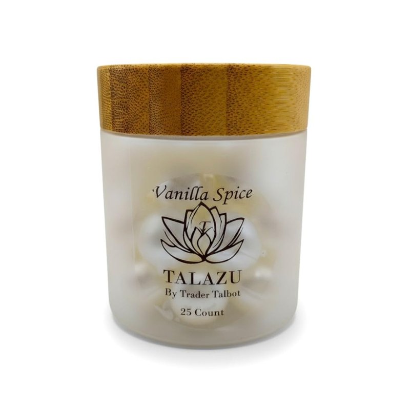 Vanilla Spice Aromatherapy Bath Pearls with Coconut Oil for Smooth, Silky, moisturized Skin (25 Count)