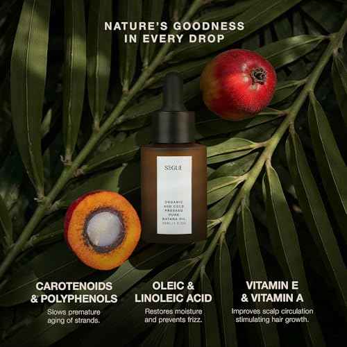 100% Raw Batana Oil for Hair Growth - Unrefined Batana Oil Pure Organic Extract - Cold Pressed Batana from Honduras - Segue Batana oil Organic Scalp Treatment for Women & Men with Weak, Dry Hair - 1oz