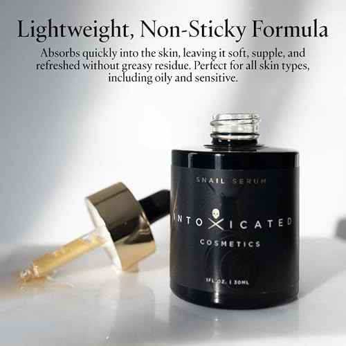 Intoxicated Cosmetics Snail Serum - Luxurious Anti-Aging Skin Care with XEP-018 and Hyaluronic Acid for Extreme Lifting, Hydration and Regeneration