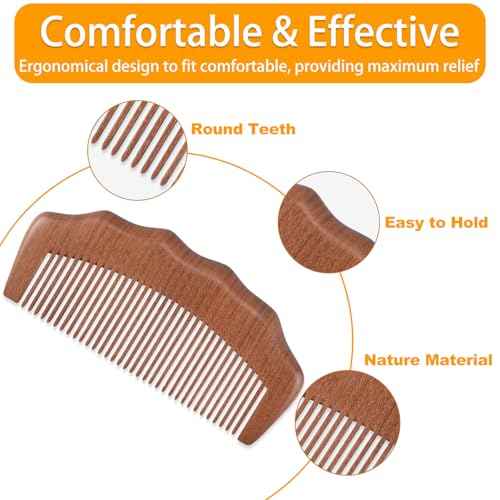 Wooden Labor Comb for Women, Labor and Delivery Essentials for Pregnant Women, Natural Birthing Comb Baby Shower Gifts with Cloth Bag