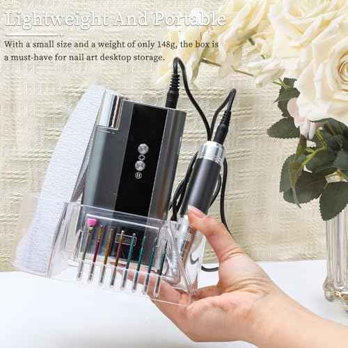 BQAN Nail Drill Holder Stand, 8 Holes for Nail Drill Bits Pro Nail Organizers and Storage for Nail Tech