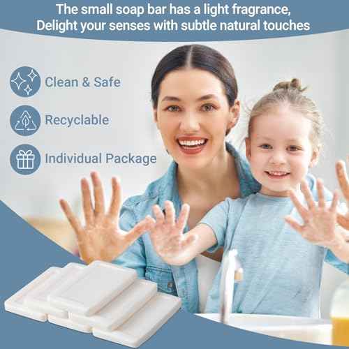 Kacctyen 1000 Pcs 0.35oz Mini Bar Soap Bulk Individually Wrapped Bulk Hand Hotel Soap Bars Travel Size Toiletries for Hospitality Guest Bathroom Vacation Rentals