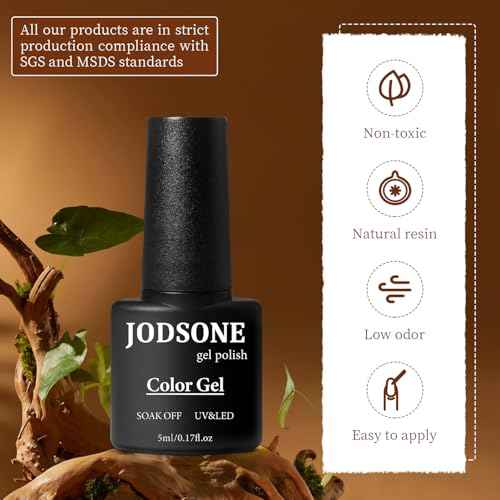 JODSONE 100 PCS (5 ml each) Gel Nail Polish Kit No Wipe Soak off Base Coat and Matte Glossy Top Coat Gel Polish Collections Gifts for Manicure Lovers