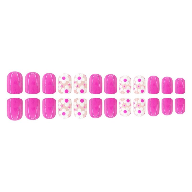 Sevgob Spring Press on Nails Short Square Fake Nails with Design Flower Glue on Nails Reusable Full Cover Floral Nail for Women Manicure 24pcs Z0