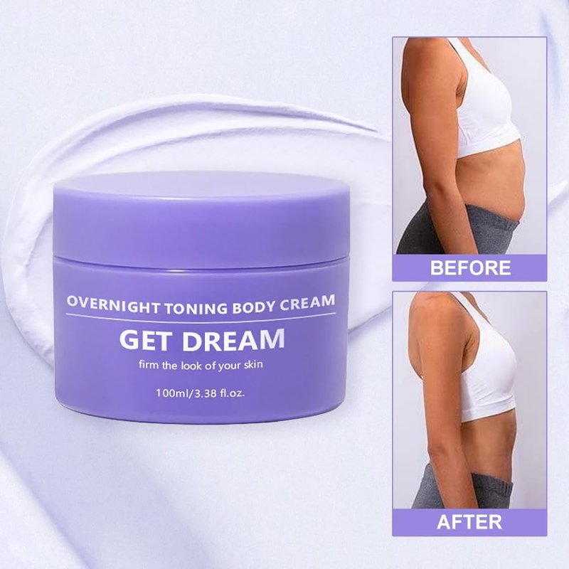 DEERELF Overnight Toning Body Firming Cream, Body Firming Cream Cellulite Remover for Legs and Body,Smooth & Tight Skin, Help Reduce Fine Lines & Wrinkles for All Skin Types