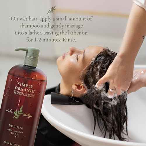 Thinning Hair Volumizing Shampoo Scalp Wash, Made in Italy, All Natural Cruelty Free Hair Care for Women & Men, Sweet Orange, Ylang Ylang, Olive Leaf Extract with Pump, 32fl oz/958 ml, VOLUME