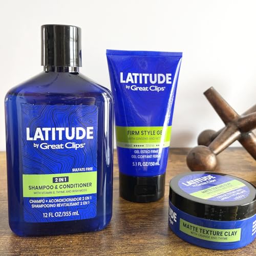 GREAT CLIPS LATITUDE Daily Hydrating Shampoo | Men's Shampoo that Promotes Full + Healthy Hair | For All Hair Types | 32oz