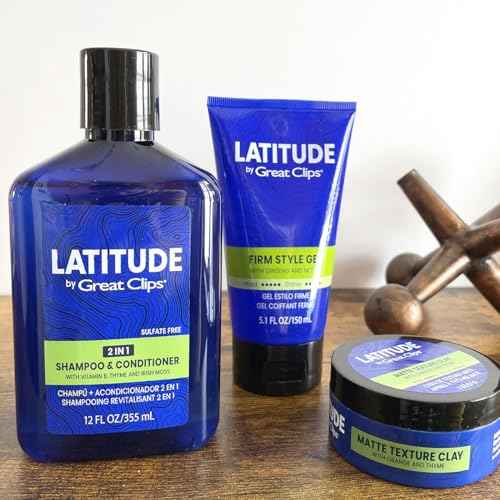 GREAT CLIPS LATITUDE Molding Cream | Hair Gel for Men | Low to Medium Hold + Low Shine | 2oz