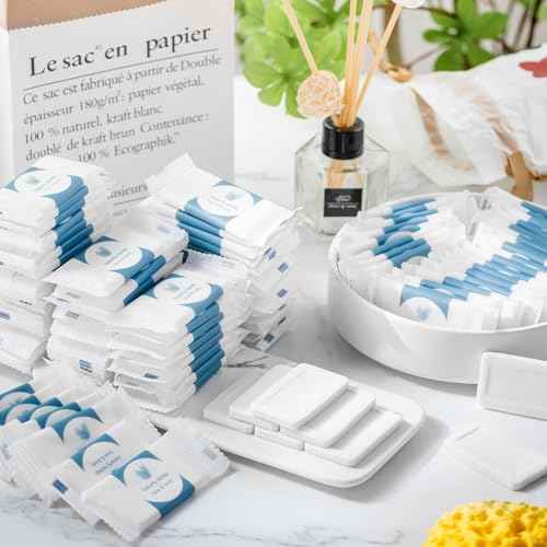Kacctyen 1000 Pcs 0.35oz Mini Bar Soap Bulk Individually Wrapped Bulk Hand Hotel Soap Bars Travel Size Toiletries for Hospitality Guest Bathroom Vacation Rentals