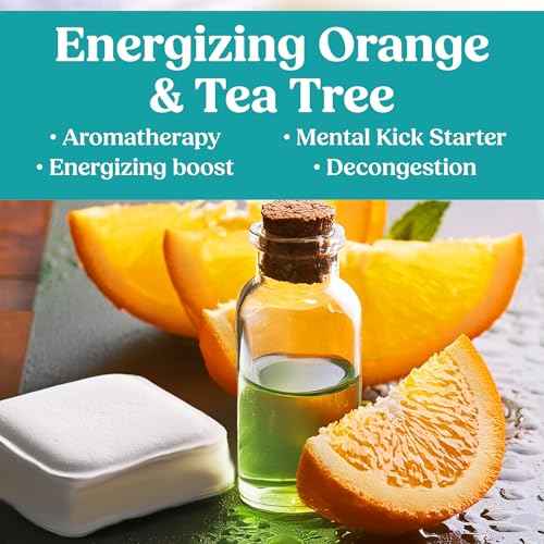 Citrus Shower Steamers Aromatherapy for Women- USA Made - Shower Bombs Aromatherapy for Women, Vapor Shower Tablets, Menthol Shower Scent Steamers Cold and Flu, Organic Shower Steamer