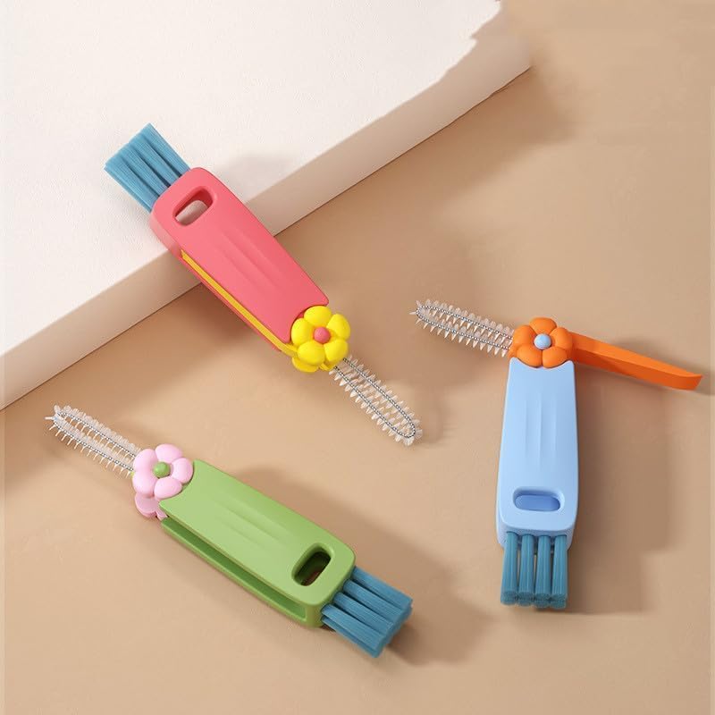 3-in-1 Multifunctional Cleaning Brush - Portable Cup Lid Cleaner for Baby Bottles & Tight Spaces