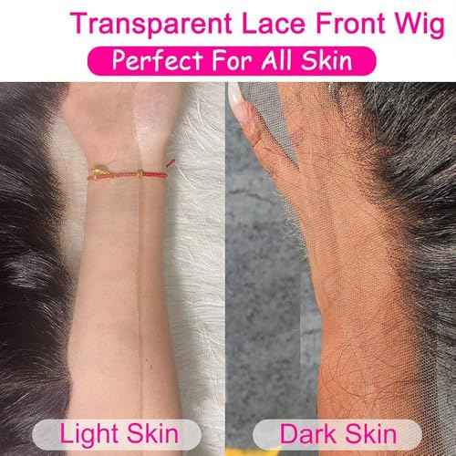 26 Inch Deep Wave Lace Front Wigs Human Hair 200% Density 13x6 HD Lace Frontal Wigs Pre Plucked Glueless Wigs 100% Real Human Hair No Synthetic Blend No Tangle No Shedding Triple Lifespan 3X