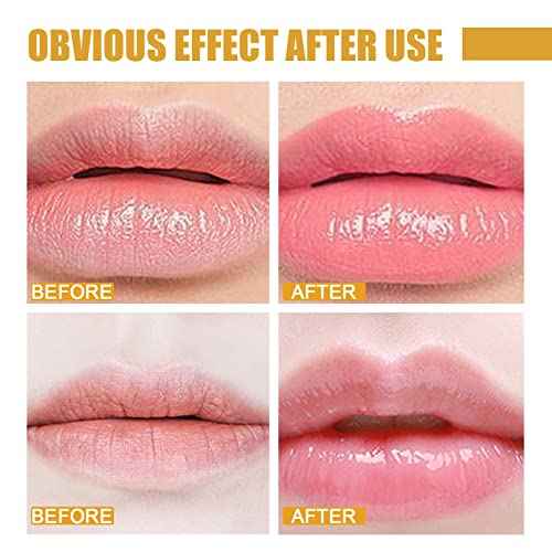 4PCS Bee Lip Balm Honey Pot - Honey & Strawberry Mask With Brush, Moisturizing & Hydrating, Prevents Dry and Cracked Lips, Reduces Lines - Lip Care Product