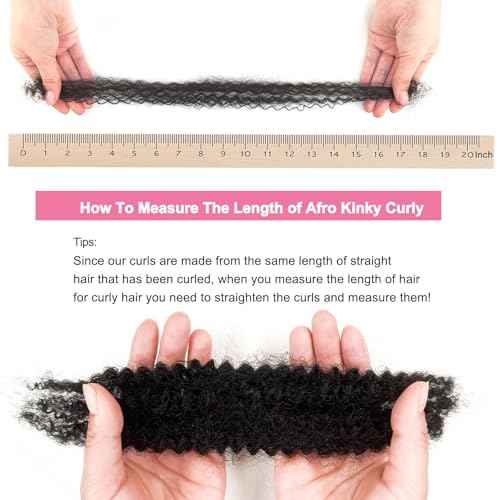 Dilekay Afro Kinkys Bulk Human Hair 16 Inch 2 Bundles 100g 100% Human Hair for Mini Twist Braiding Dreadlocks Extensions Locs Repair Afro Kinky Curly Hair Bulk Dark Brown