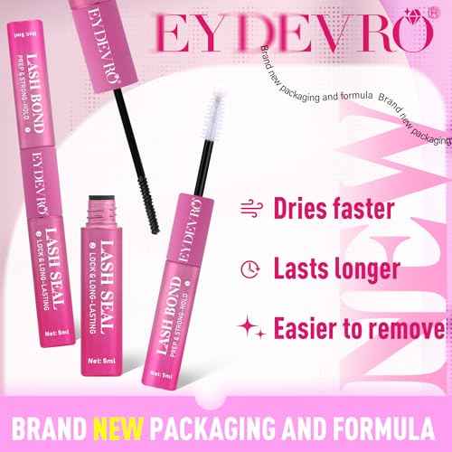 Eyelash Extension Kit Thick Lash Extension Kit D Curvature Lash Clusters Kit Volume Individual Lashes 200 Pcs DIY Lash Extension Kit with Lash Bond and Seal Lash Tweezers (60D80D,10-18mm) by EYDEVRO