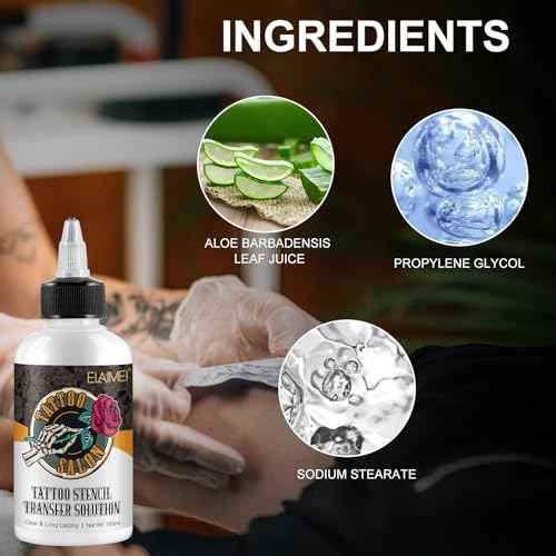 150ml Tattoo Stencil Transfer Gel Solution, Professional Tattoo Stencil Gel, Stencil Magic Cream, Tattoo Application Solution for Transfer Paper Machine Stencils, Clear & Long-Lasting