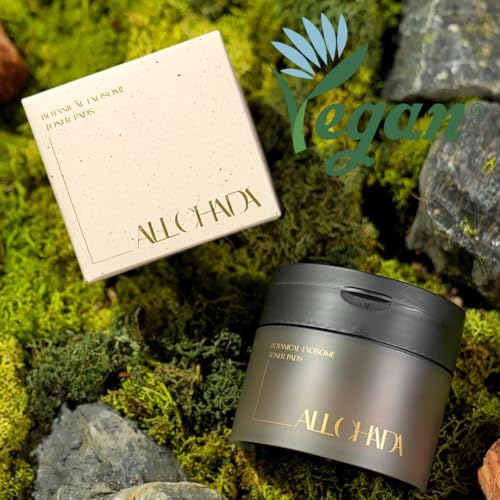 ALLCHADA¢ç Doctor-Developed Vegan Exosome Toner Pads ? Hydrating & Soothing for Sensitive Skin, Dermatologically Tested, Non-Irritating, Alcohol-Free - 60 Pads, 90ml