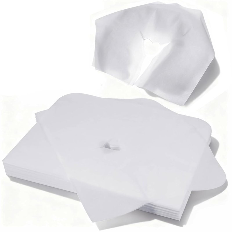 SHENLIU Disposable Face Cradle Covers - Ultra Soft Non-Sticking Massage Headrest | 500 Count for Salons