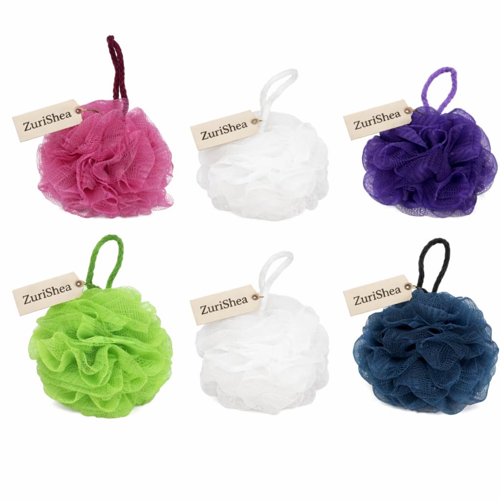 Irish Spring Bar Soap Bundle with ZuriShea Mesh Bath Sponge - Includes 6-Pack Irish Spring Bar Soap (4oz) & Exfoliating Bath Sponge.