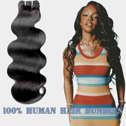 12A Human Hair Bundles 16 18 20 22Inch Body Wave Bundles Human Hair 100% Unprocessed Brazilian Virgin Quick Weave Natural Black