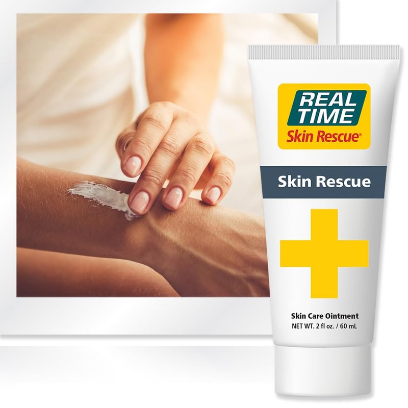 Real Time Skin Rescue Ointment - 2 Ounce Tube | Intensive Skin Relief for Dryness, Irritation, Burns, and Scars