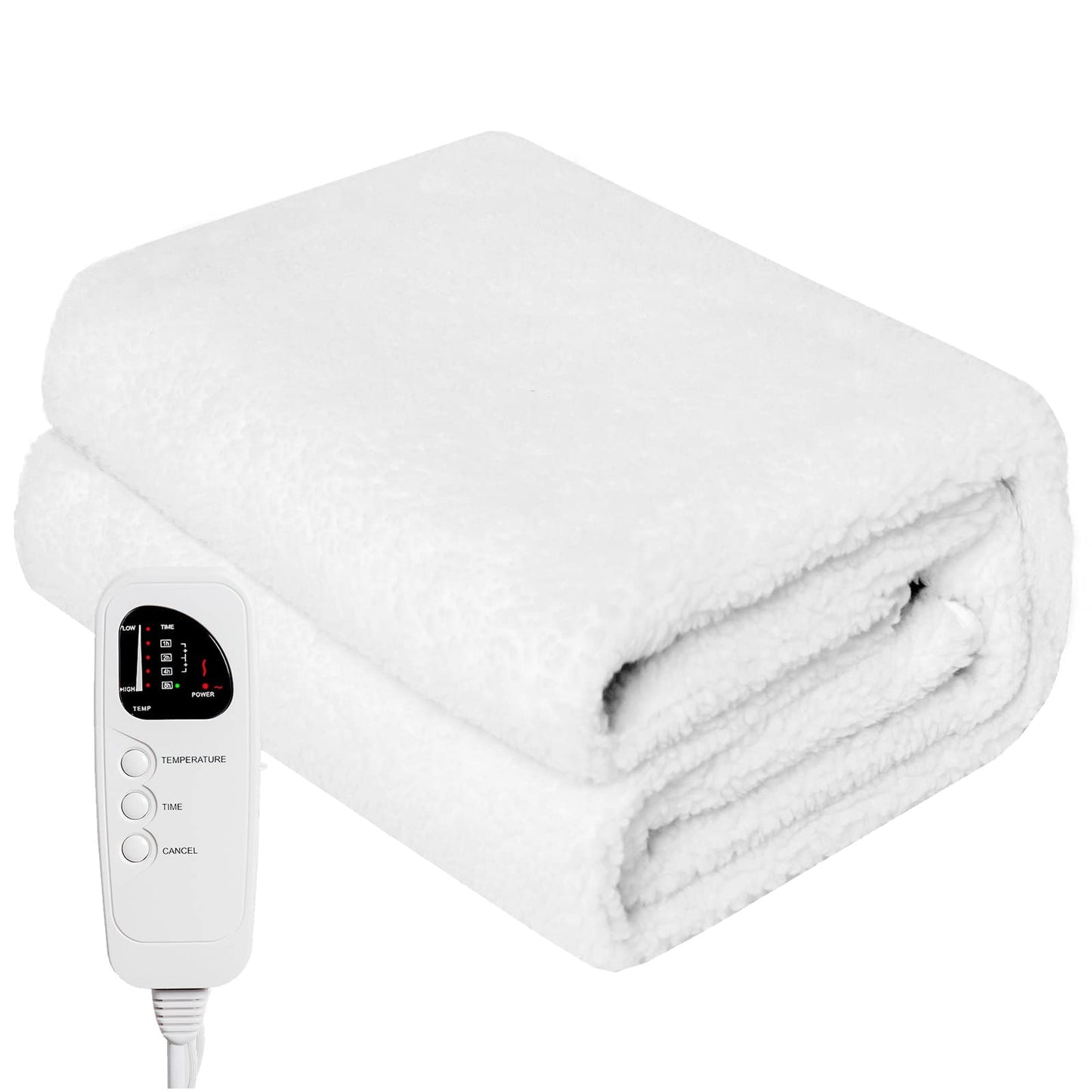 WELLHUT Massage Table Warmer Heating Pad, UL Certified Spa Massage Bed Warmers, Deluxe Fleece Table Cover w/ 5 Heat Levels, 8 Timer Settings, 12 Ft Cord, Machine Washable