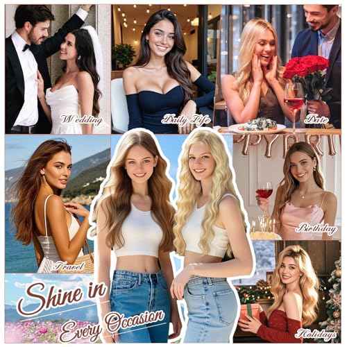 Clip in Hair Extensions Real Human Hair 22 Inch Clip ins Extensions Remy Human Hair for Women #60 Platinum Blonde Hair Extensions for Wedding,Daily Wear 80g/2.82oz 5pcs