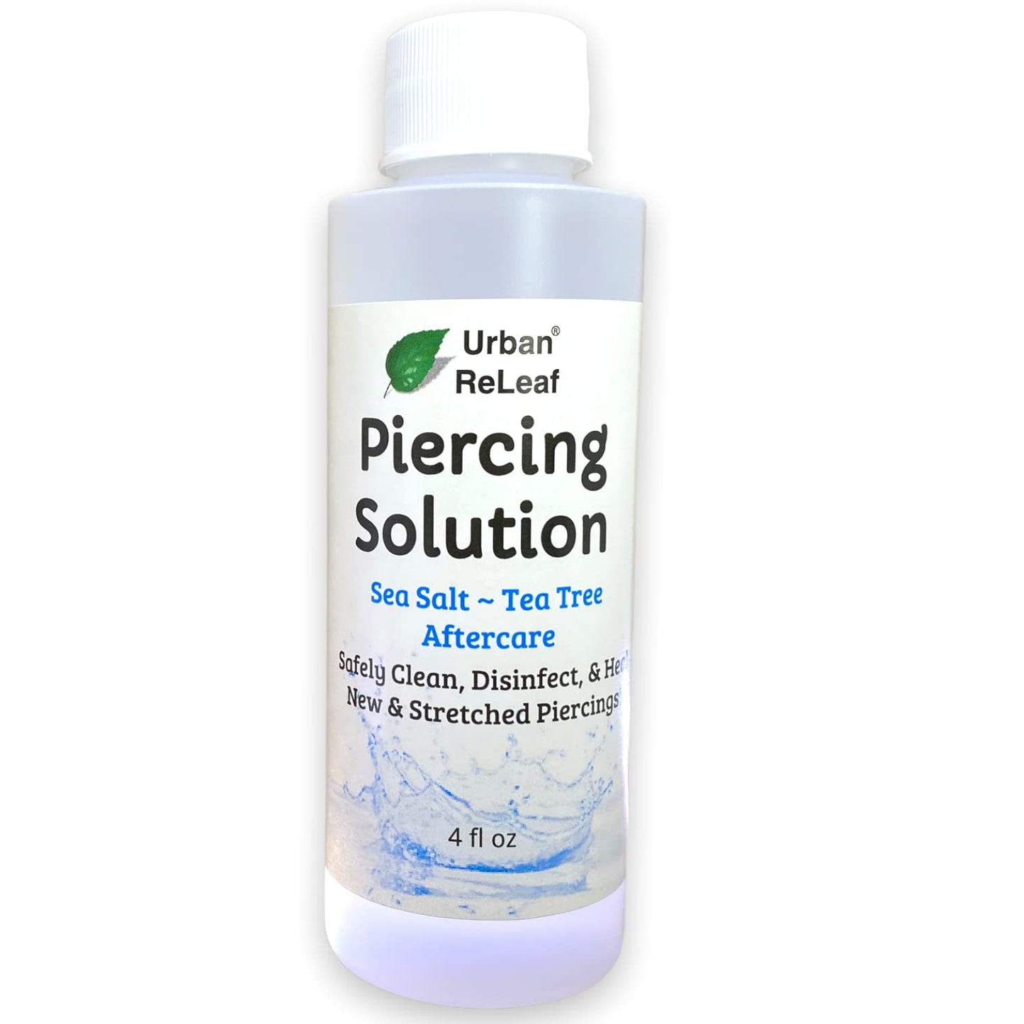 Urban ReLeaf Piercing Solution, Sea Salts & Tea Tree Aftercare, 4 oz