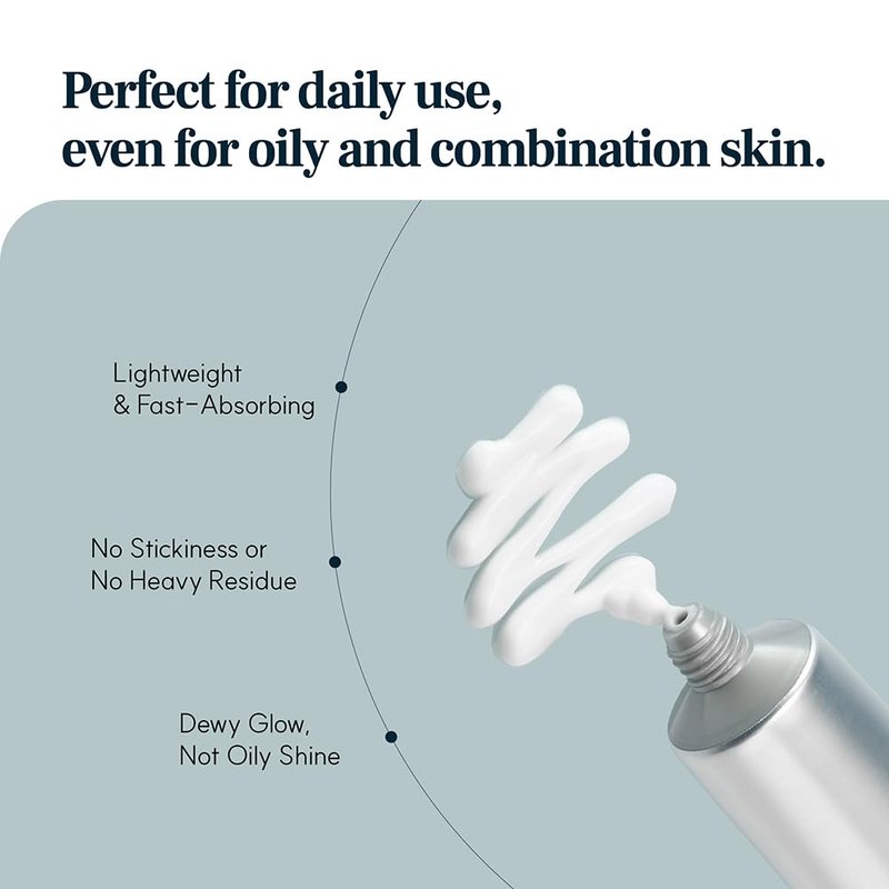S.NATURE Pore Refining Moisturizer for Dry & Sensitive Skin – Squalane Hydrating Face Cream, Tightening & Smoothing Pores, Lightweight Korean Skincare, 2.02 fl oz