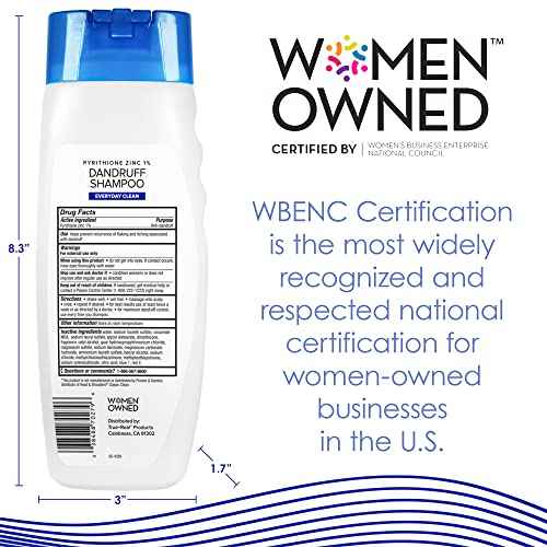 True+Real Classic Everyday Clean Anti-Dandruff Shampoo, Pyrithione Zinc 1%, Daily Use Scalp Care for All Hair Types, 14.2 Fl Oz, 6 pk