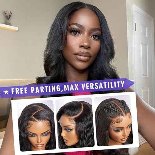 13x6 Body Wave Lace Front Wigs Human Hair Pre Plucked 200% Density HD Transparent Lace Frontal Wigs Human Hair For Women 24 Inch
