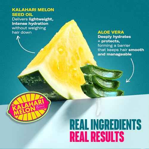 Mielle Kalahari Melon & Aloe Vera Multi-Tasking Leave In Conditioner Spray - 3-in-1 Hair Detangler Spray, Curl Refresher & Moisturizer for Dry, Curly & Textured Hair - Up to 5 Days of Moisture (6.7oz)