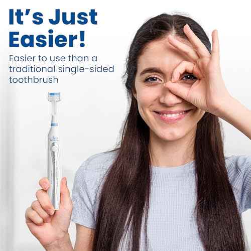 Triple Bristle Original Sonic Toothbrush | Rechargeable 31,000 VPM Tooth Brush | Patented 3 Head Design | Angled Bristles Clean Each Tooth | Dentist Created & Approved Original