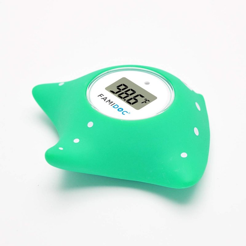 Baby Bath and Room Thermometer - Famidoc FDTH-V0-22 New Upgraded Sensor Technology for Baby Health Bath Tub Thermometer Floating Toy (Blue)