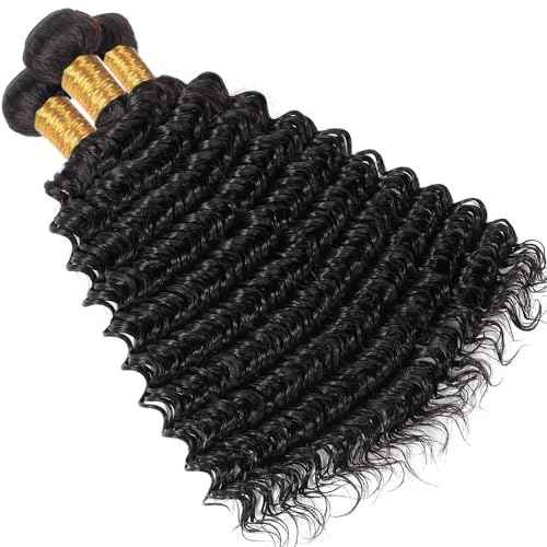 34 34 34 Inch Deep Wave Bundles Human Hair Unprocessed Brazilian Virgin Hair Extensions Raw Loose Deep Wave Bundles Huma Hair