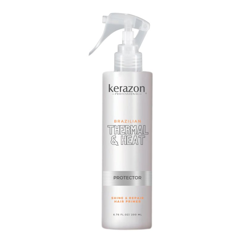 Brazilian Thermal & Heat Hair Primer 6.76fl.oz Anti Frizz, Damage Repair, Heat Protection, Color Safe, Curly, Wavy, Straight